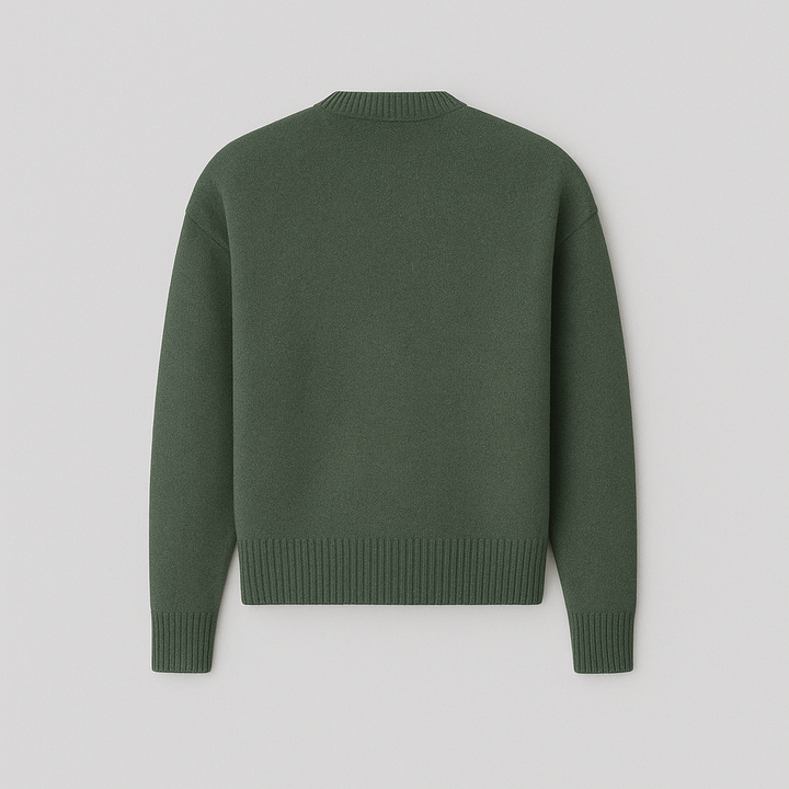 Women’s Graphic Knit Jumper – Oversized Fit with Heart Detail