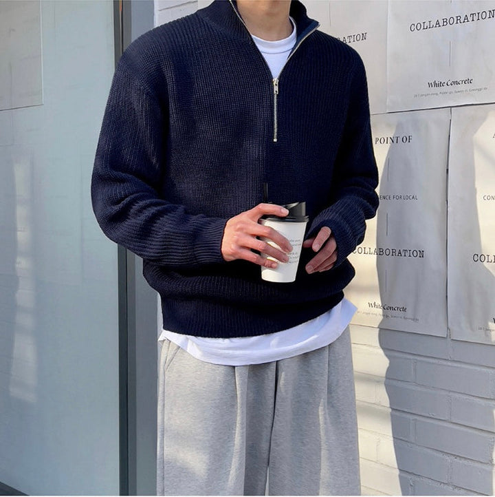 Men’s Half Zip Sweater – Refined Knit, Timeless Style