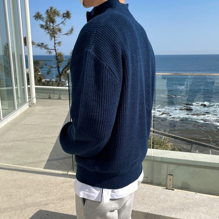 Men’s Half Zip Sweater – Refined Knit, Timeless Style