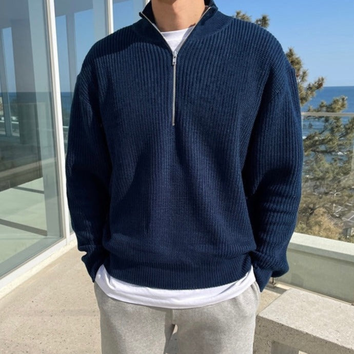 Men’s Half Zip Sweater – Refined Knit, Timeless Style