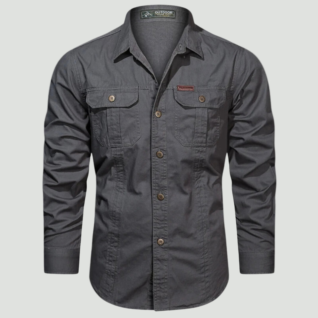 Men’s Outdoor Shirt with Chest Pockets and Button Front