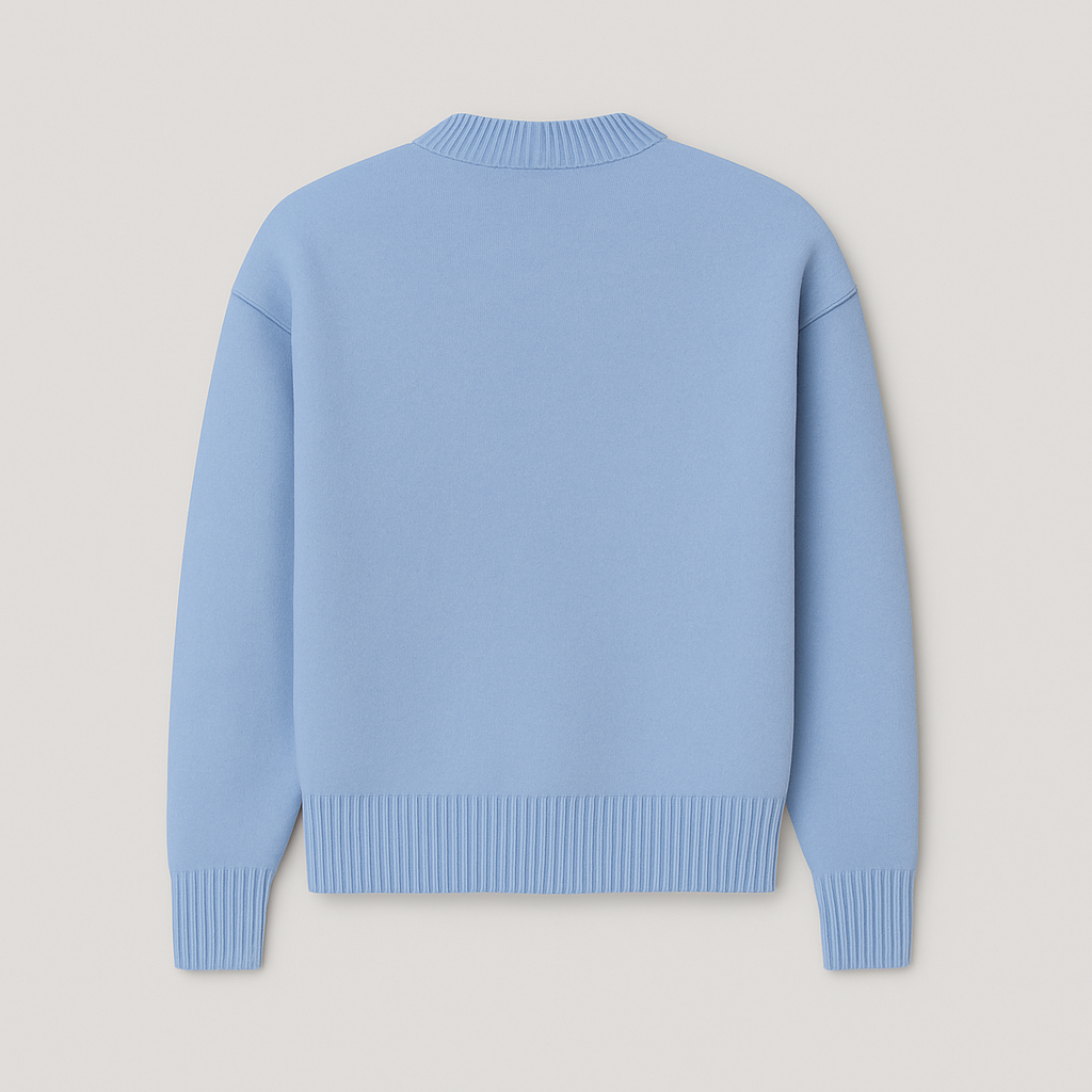 Women’s Graphic Knit Jumper – Oversized Fit with Heart Detail