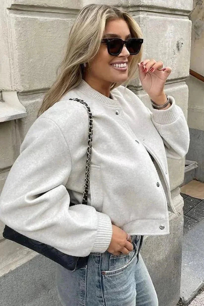 Cropped Bomber Jacket for Women | Sporty & Stylish