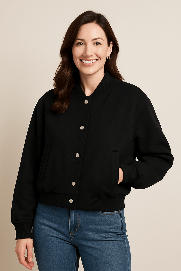 Cropped Bomber Jacket for Women | Sporty & Stylish