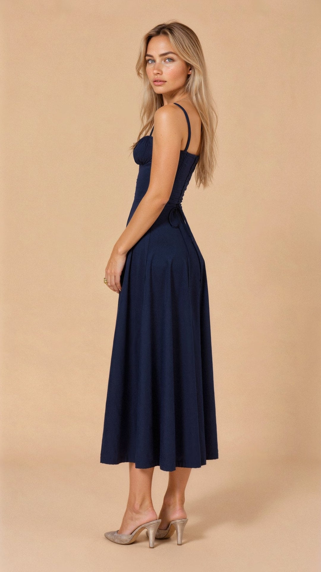 Corset Midi Summer Dress for Women | Elegant Silhouette