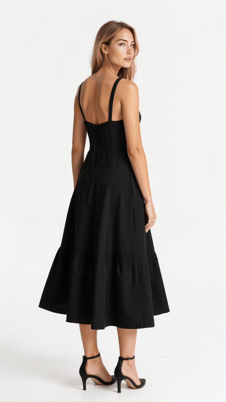 Corset Midi Summer Dress for Women | Elegant Silhouette