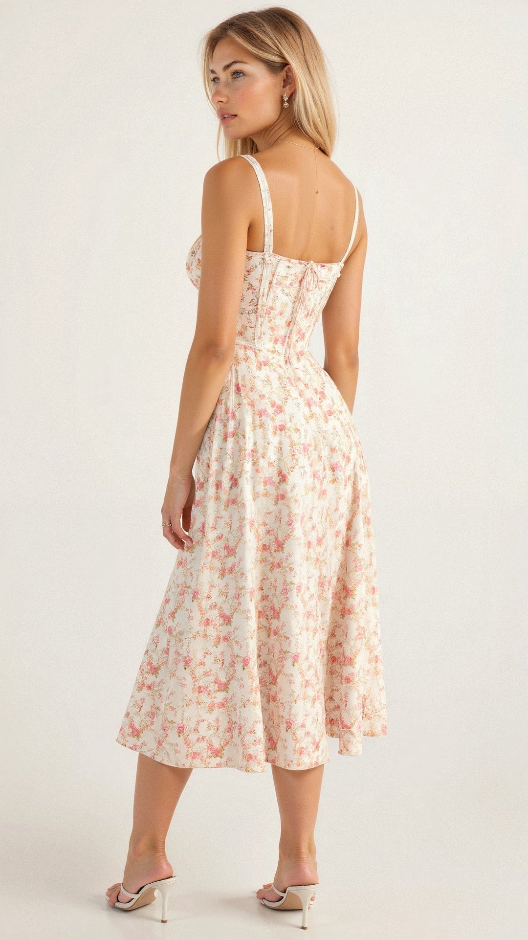 Corset Midi Summer Dress for Women | Elegant Silhouette