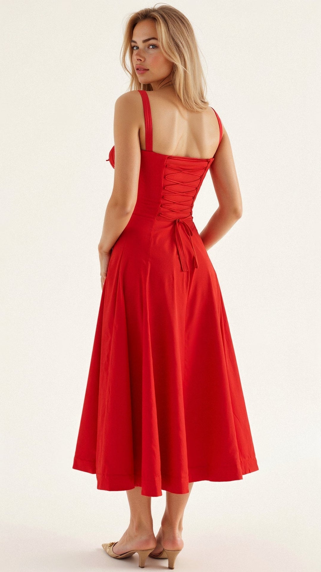 Corset Midi Summer Dress for Women | Elegant Silhouette