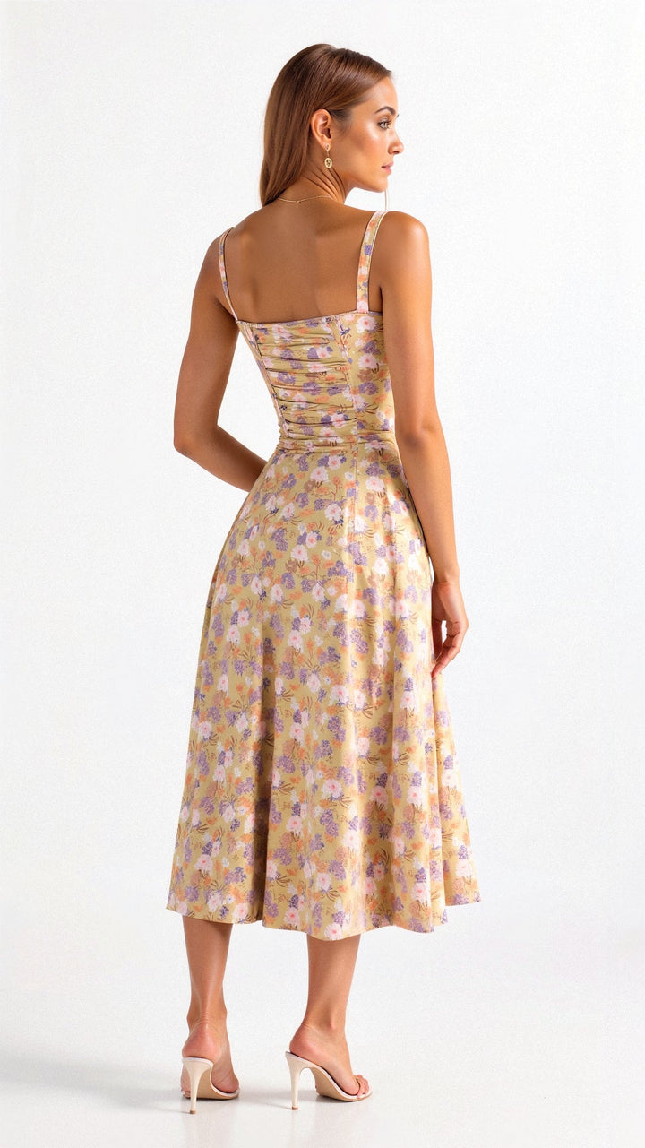 Corset Midi Summer Dress for Women | Elegant Silhouette