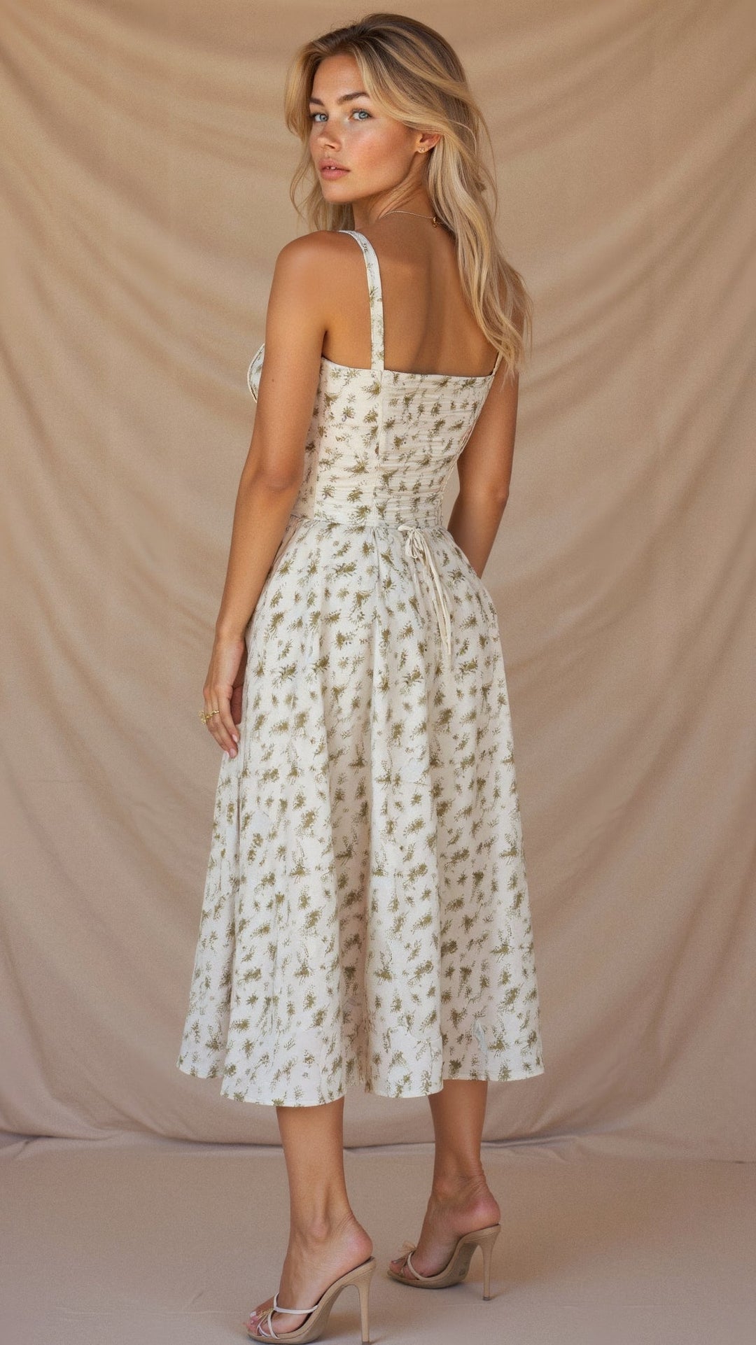 Corset Midi Summer Dress for Women | Elegant Silhouette