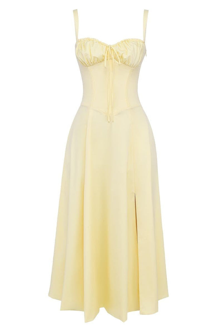 Corset Midi Summer Dress for Women | Elegant Silhouette