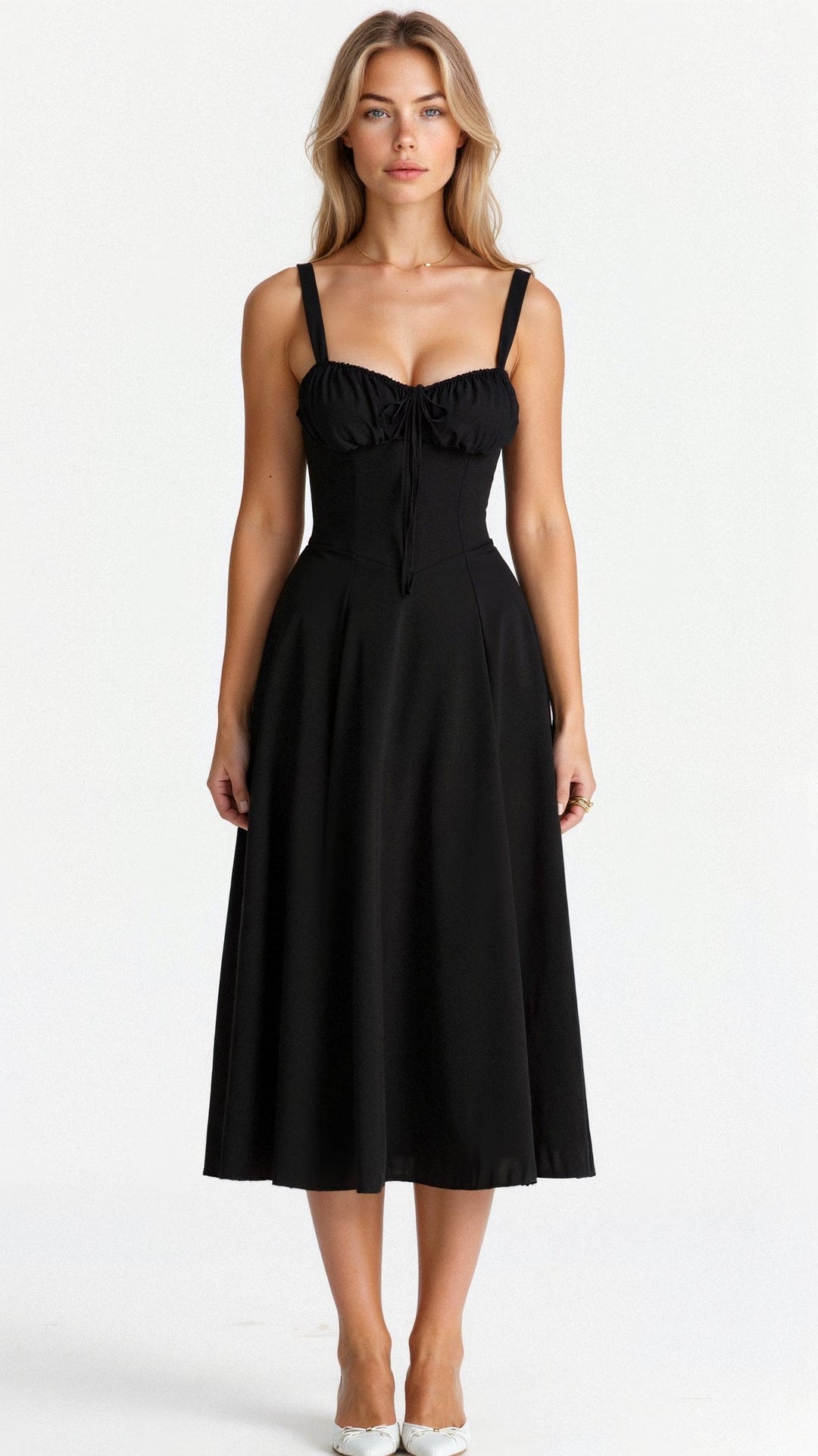 Corset Midi Summer Dress for Women | Elegant Silhouette