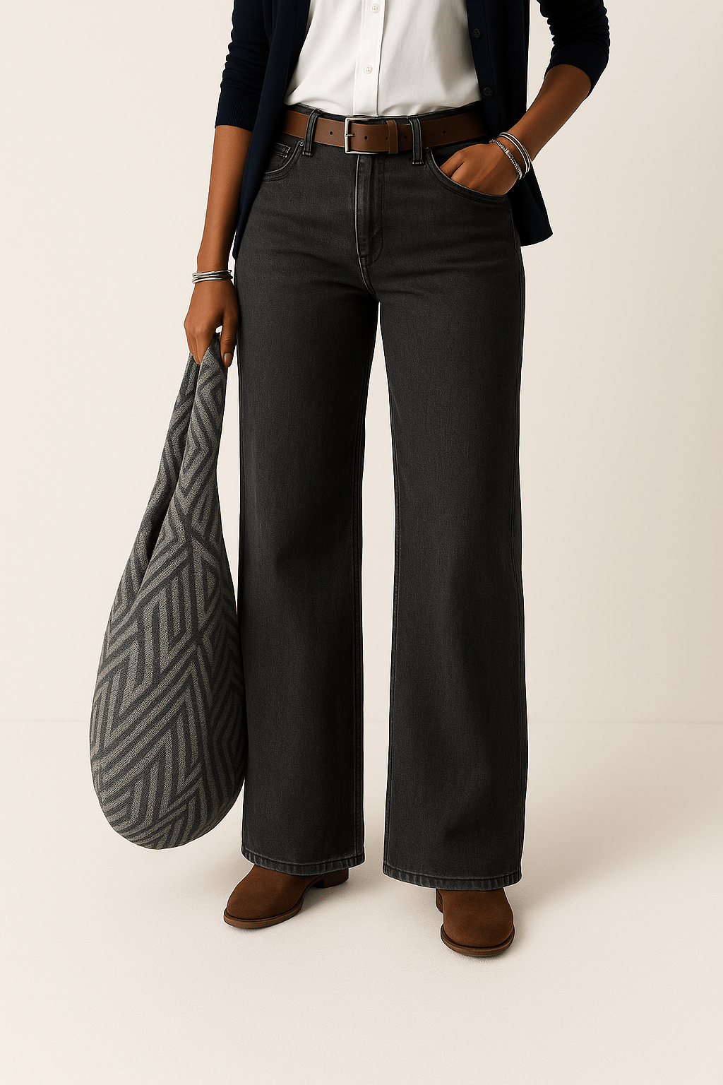 Wide Leg Denim Jeans for Women | Relaxed & Stylish