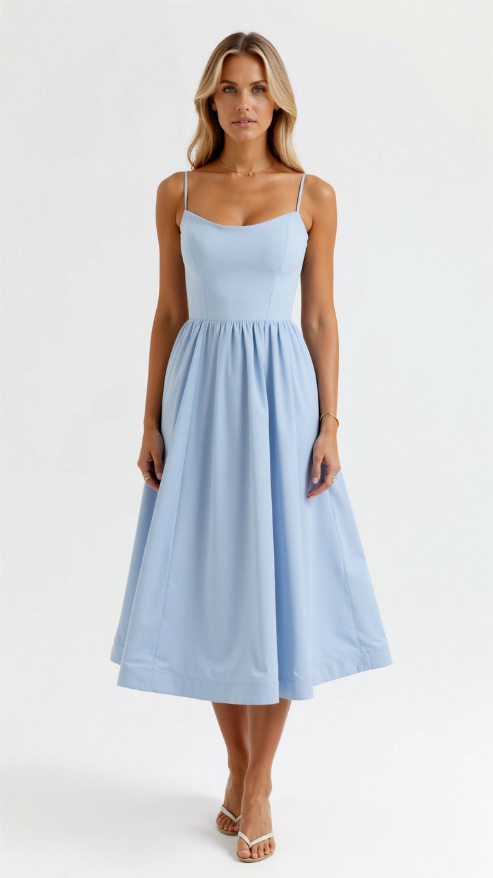 Flowy Midi Summer Dress for Women | Effortless Elegance