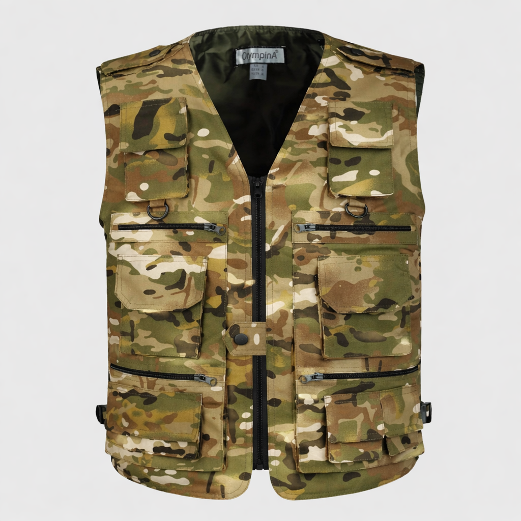 Men’s Camouflage Outdoor Vest – Multi Pocket Utility Design