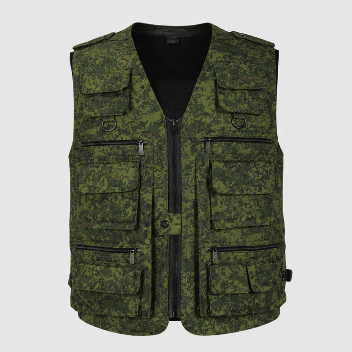 Men’s Camouflage Outdoor Vest – Multi Pocket Utility Design