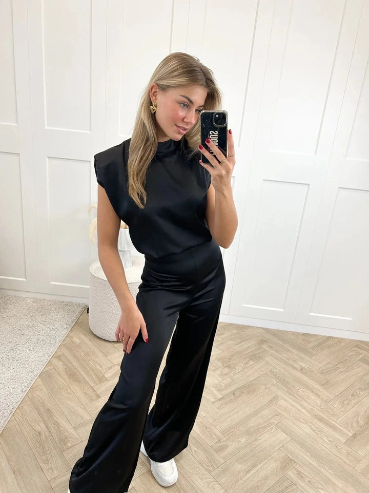 Women’s Backless Jumpsuit – Wide Leg Elegant Design