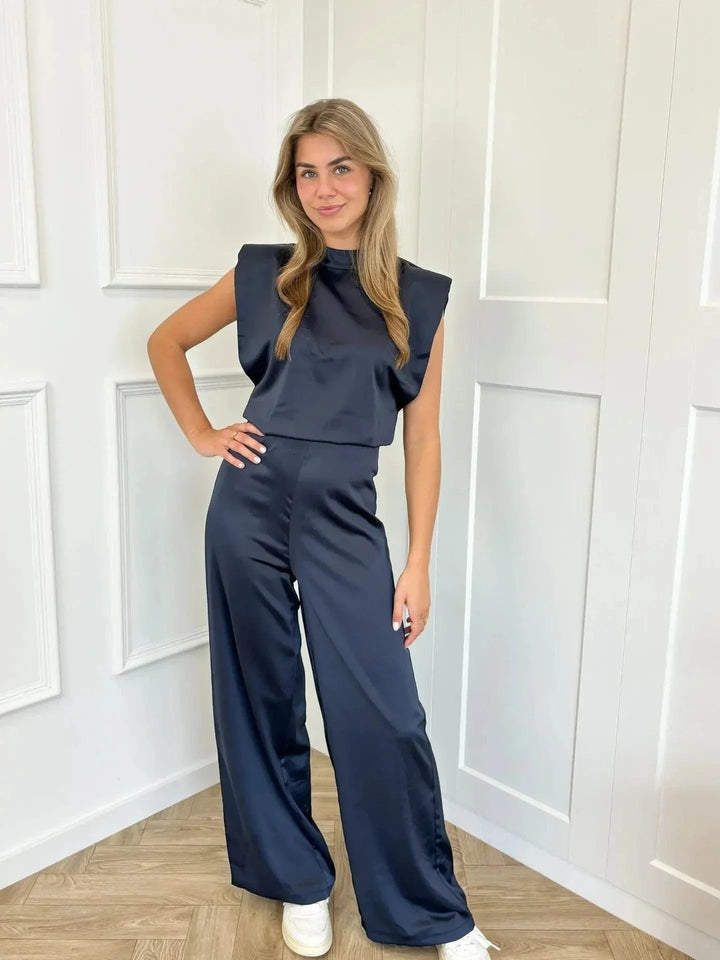 Women’s Backless Jumpsuit – Wide Leg Elegant Design