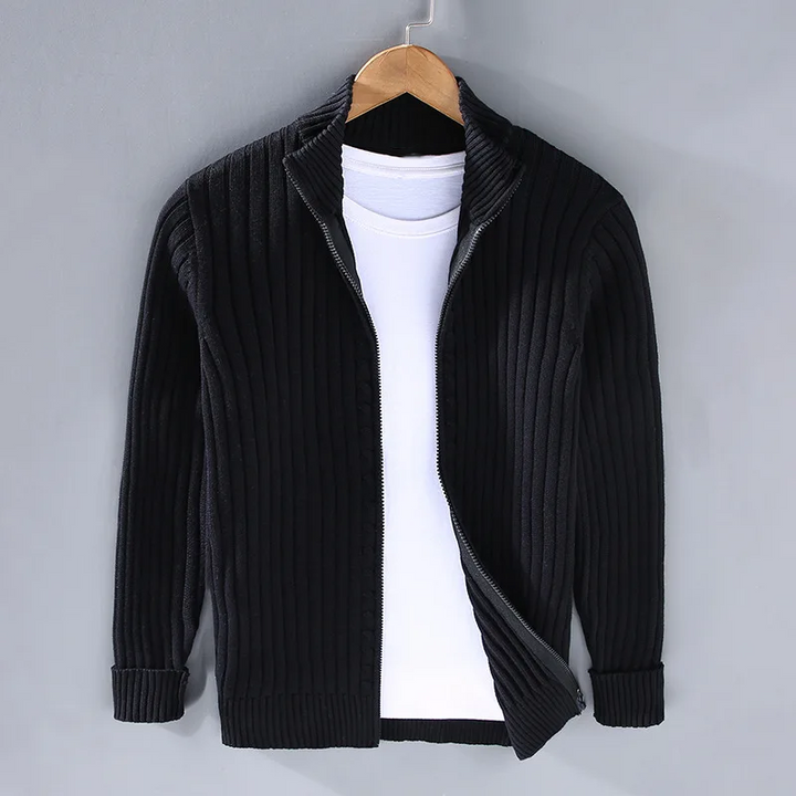 Men’s Zip Cardigan – Modern Knitted Sweater with Refined Fit