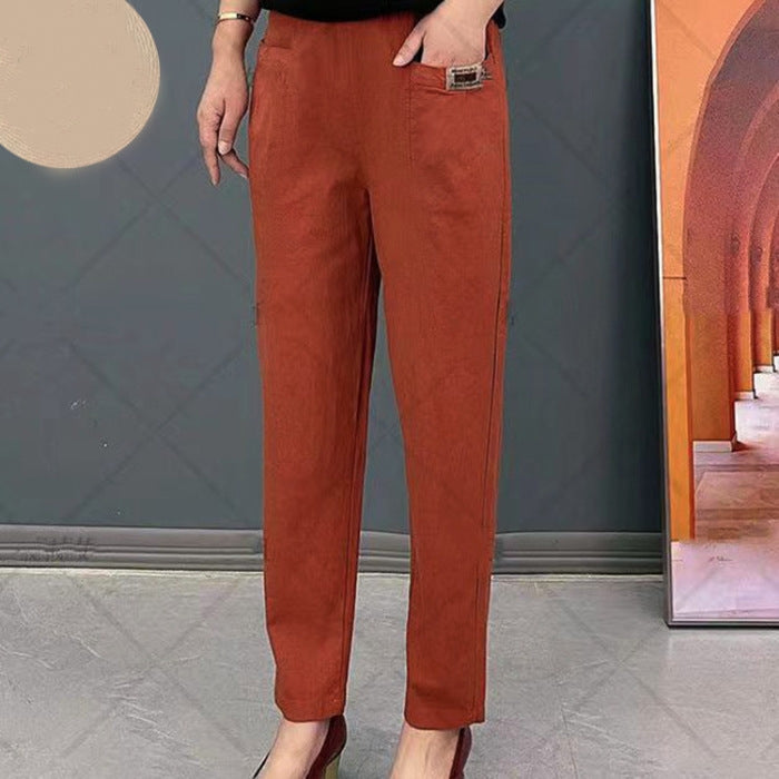 Women’s Cotton Trousers – Stretch Fit for Everyday Comfort