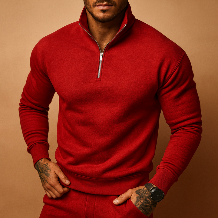 Men’s Half Zip Jumper – Knitted Pullover