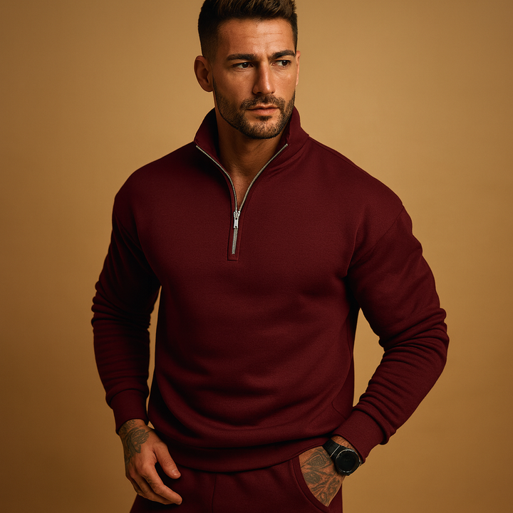 Men’s Half Zip Jumper – Knitted Pullover