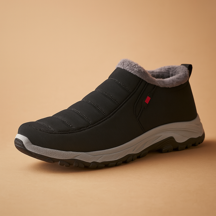 Warm Men’s Winter Shoes with Slip-On Design and Plush Lining