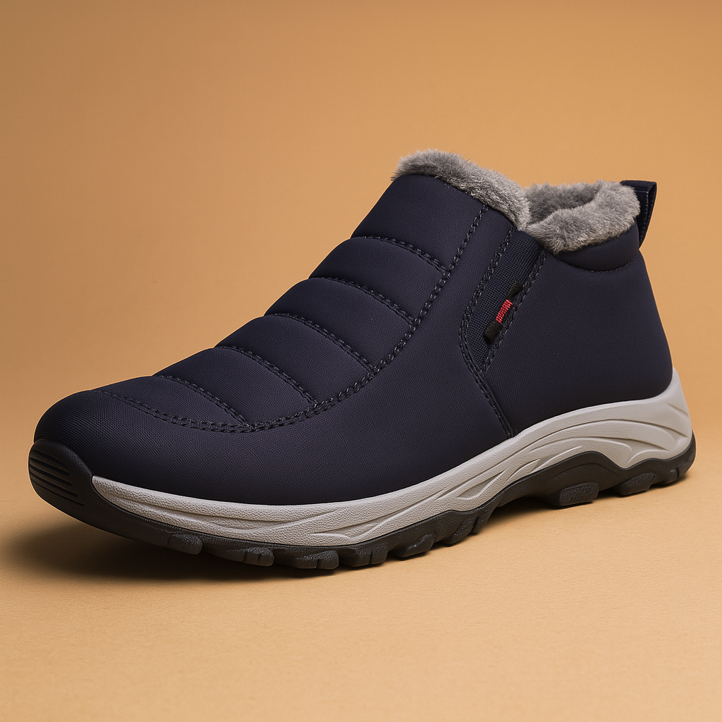Warm Men’s Winter Shoes with Slip-On Design and Plush Lining