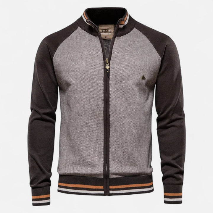 Men’s Zipped Cotton Knit Sweater | Refined Comfort for Cooler Seasons