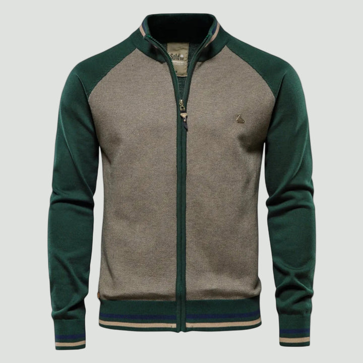 Men’s Zipped Cotton Knit Sweater | Refined Comfort for Cooler Seasons